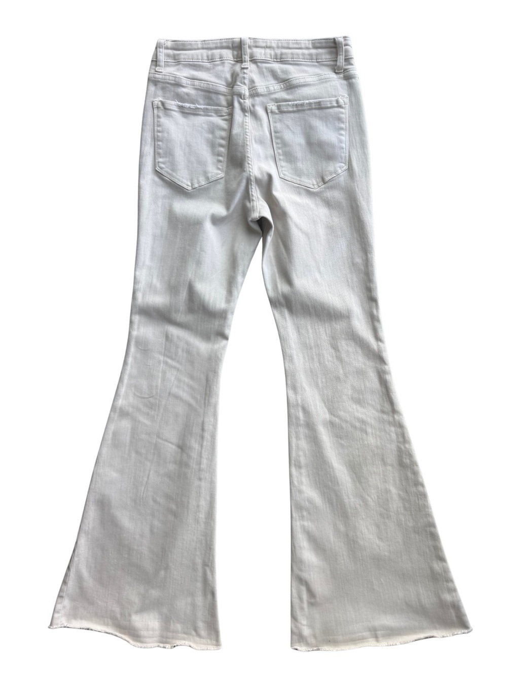 Vervet by Flying Monkey High Rise Super Flare Blush Raw Edge Hemline Jeans 28 - Picture 6 of 9